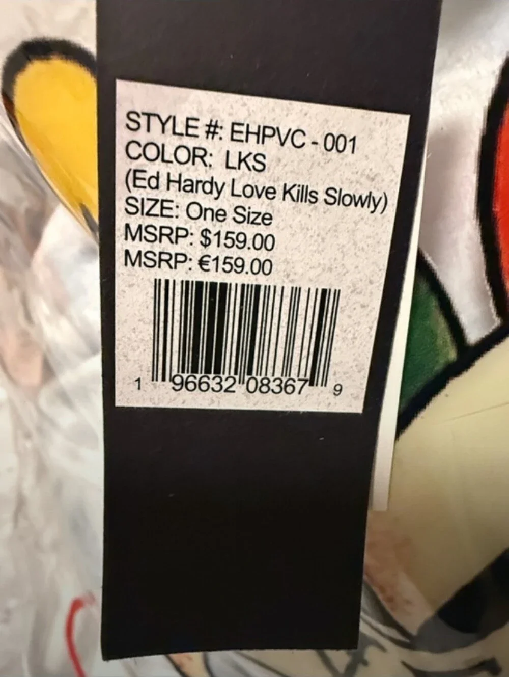 Ed Hardy- " Love Kills Slowly " Graphic Clear Tote Bag ❤️🤍 - Picture 9 of 9